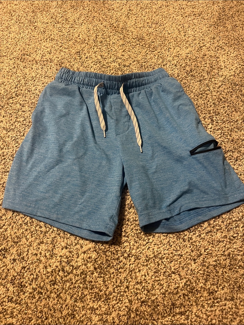 Boys Lightweight Drawstring Shorts - Blue
